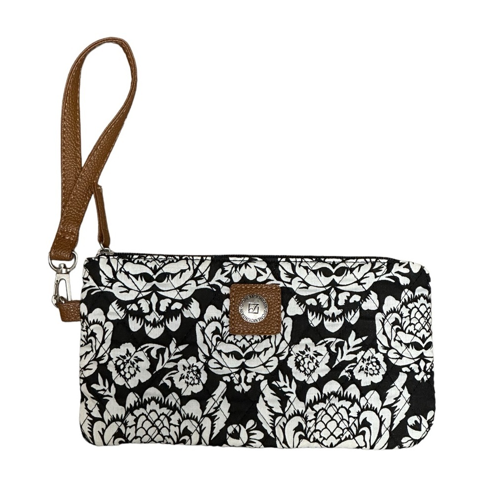 New Stone Mountain Purse Wristlet Black White Quilted Handbag Shoulder Bag - Picture 4 of 12